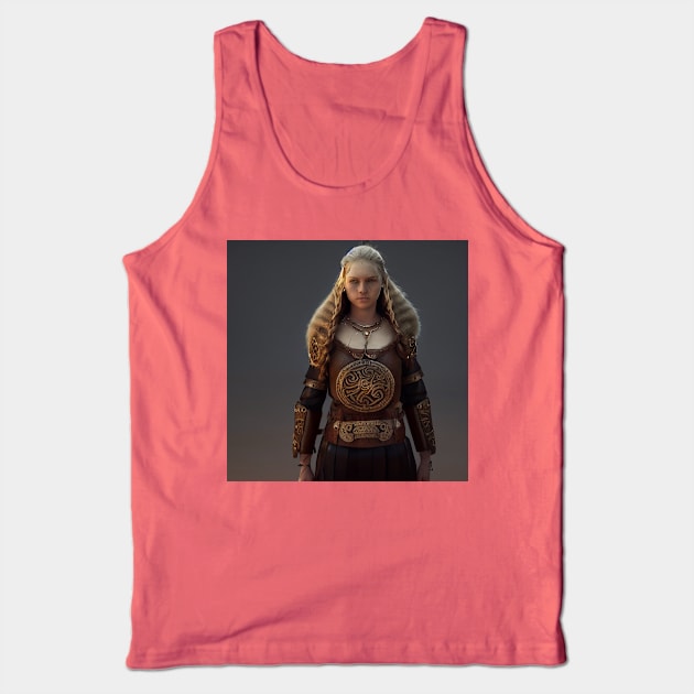 Viking Shield Maiden Tank Top by Grassroots Green